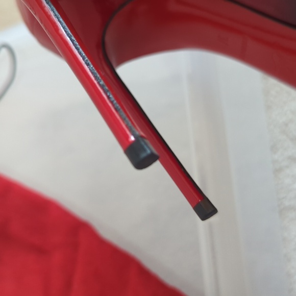 CHRISTIAN LOUBOUTIN Pumps Décolleté Black Red Ombre Heels Size 37 - Picture 7 of 9
